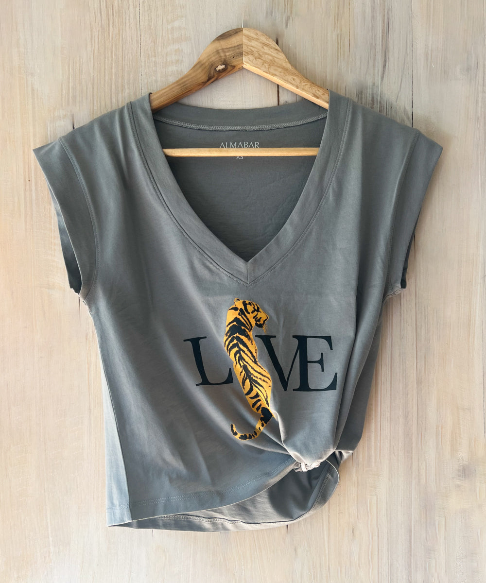 POLERA LOVE GRIS PIMA