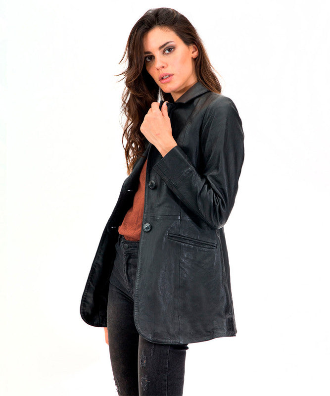 Blazer Cuero Austin Negro