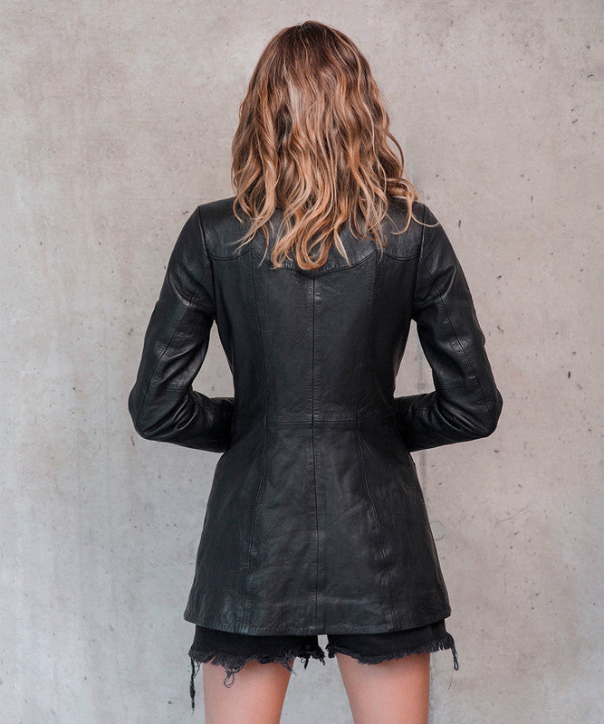 Blazer Cuero Austin Negro