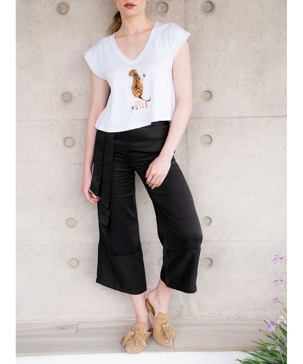 PANTALON ANCHO NEGRO