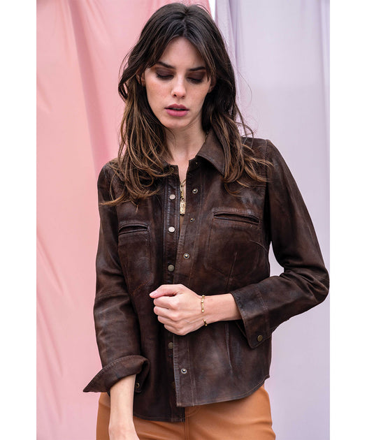 Camisa sale cuero mujer
