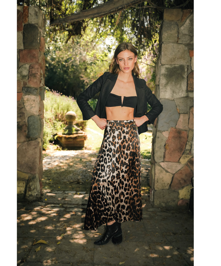 POLLERA ENVOLVENTE ANIMAL PRINT