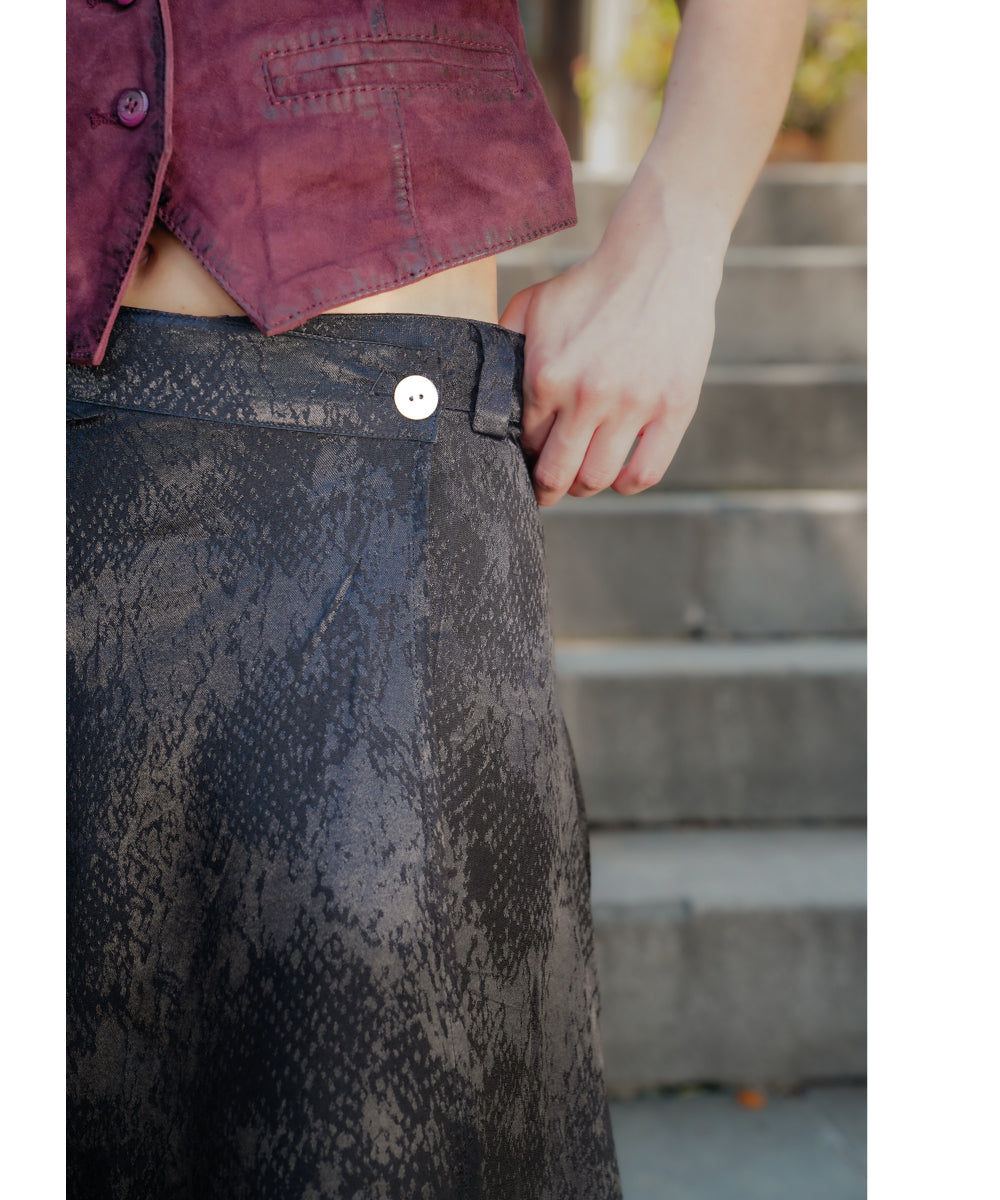 POLLERA ENVOLVENTE BLACK REPTIL