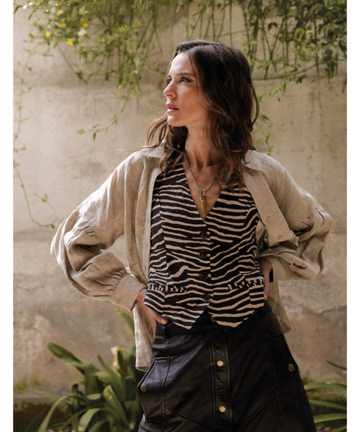 BLUSA LINO ILHA ARENA