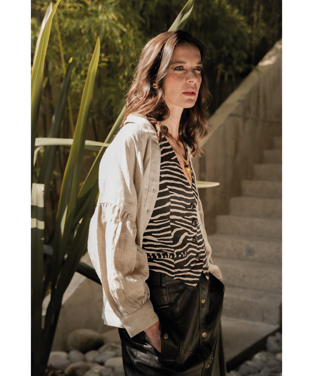 BLUSA LINO ILHA ARENA