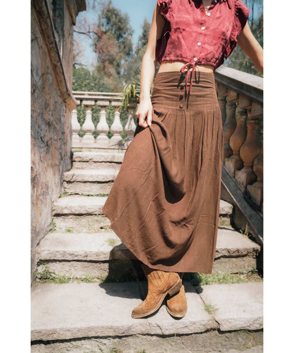 POLLERA IRIS CHOCOLATE