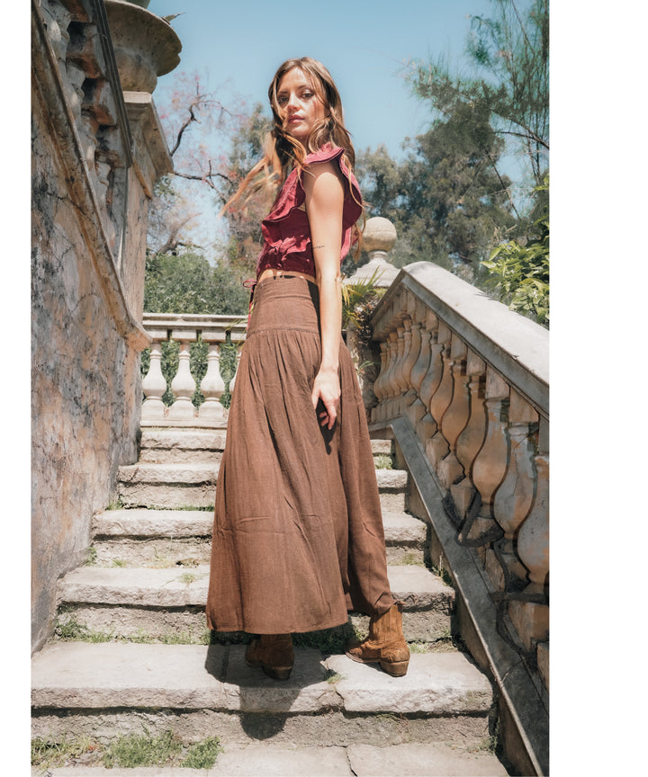 POLLERA IRIS CHOCOLATE