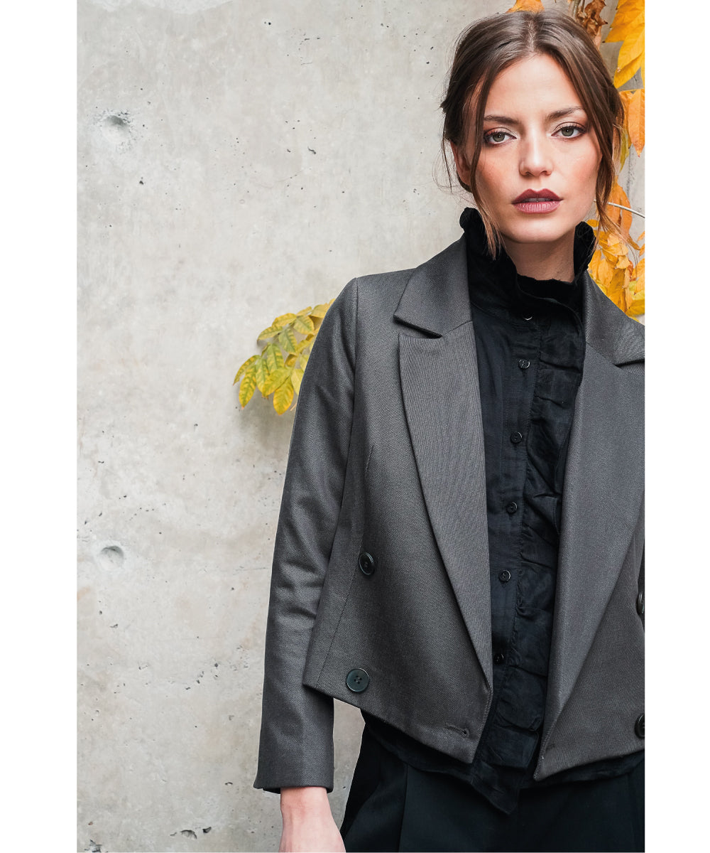 BLAZER LYON OLIVA/GRISACEO