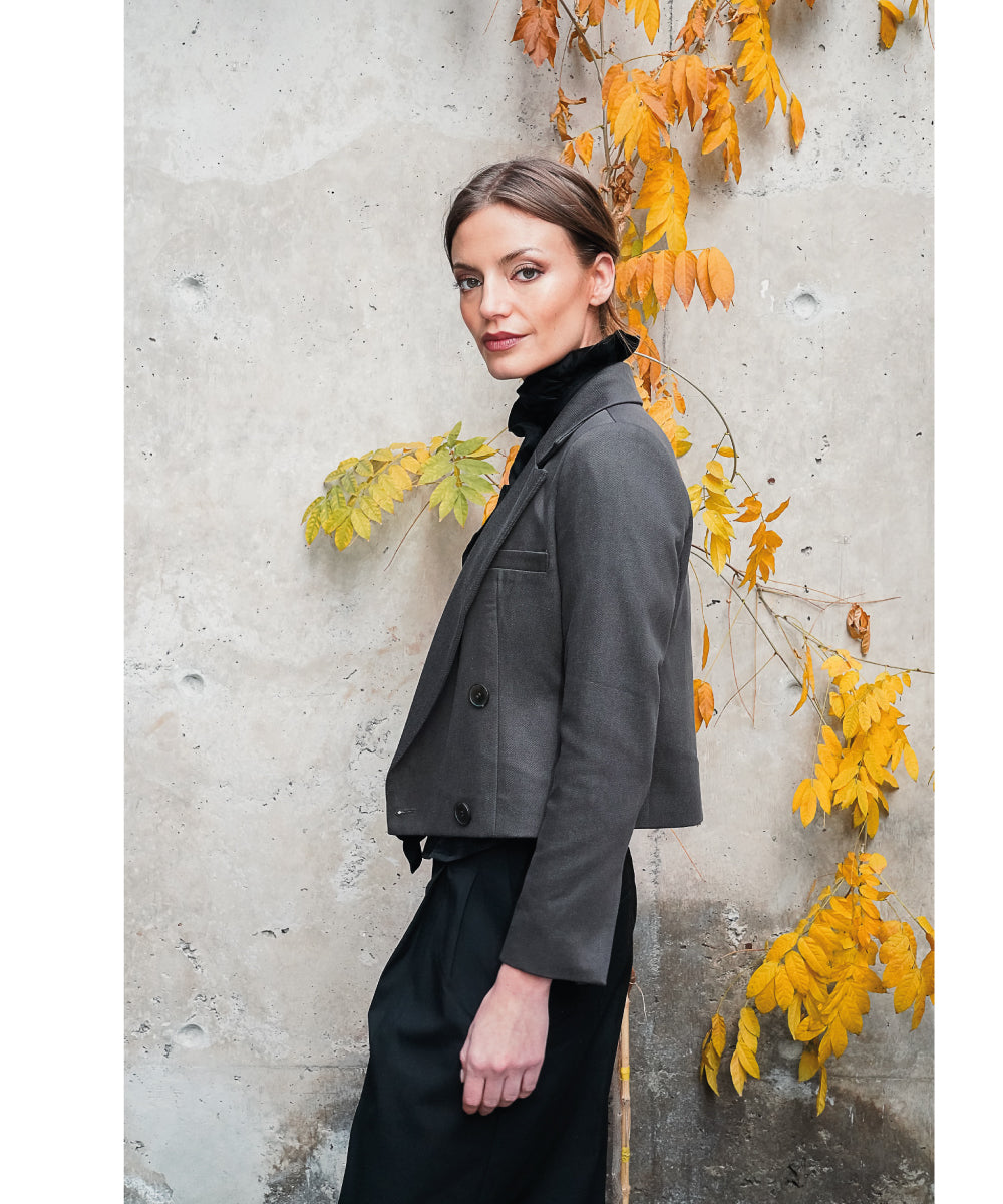 BLAZER LYON OLIVA/GRISACEO