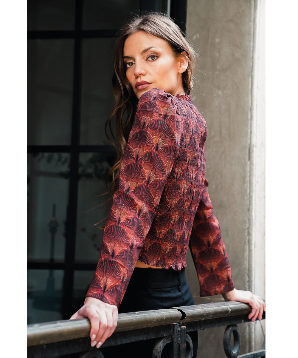 BLUSA OFELIA VINO