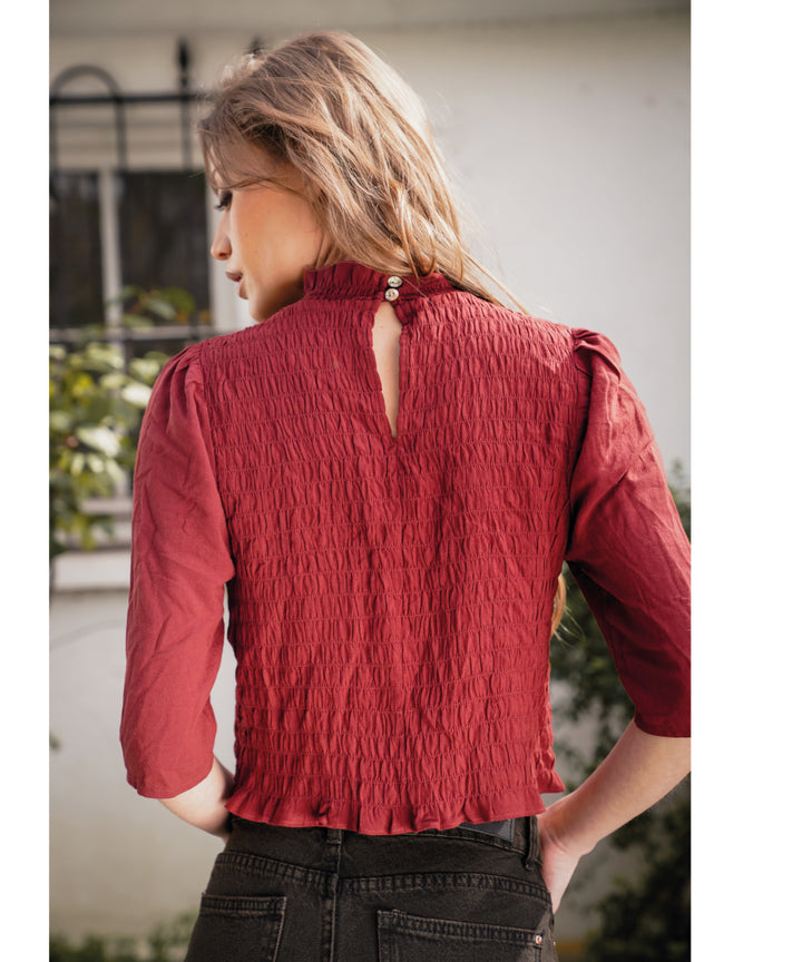BLUSA PANAL VINO
