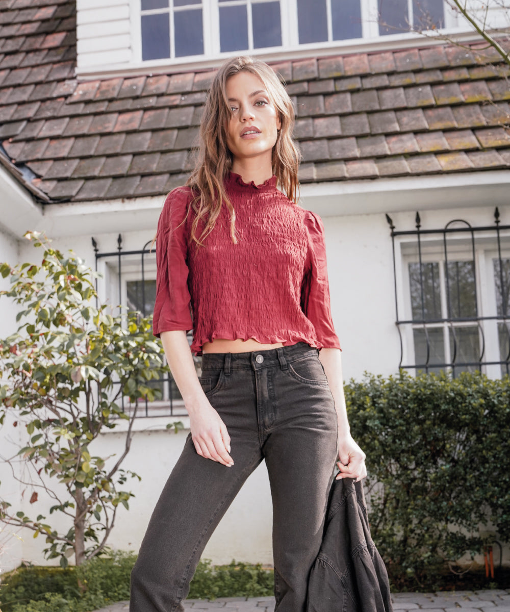BLUSA PANAL VINO