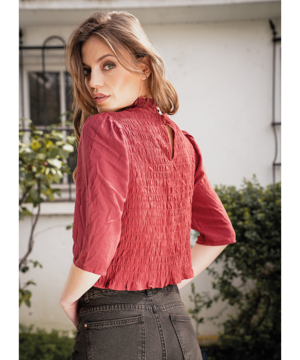 BLUSA PANAL VINO