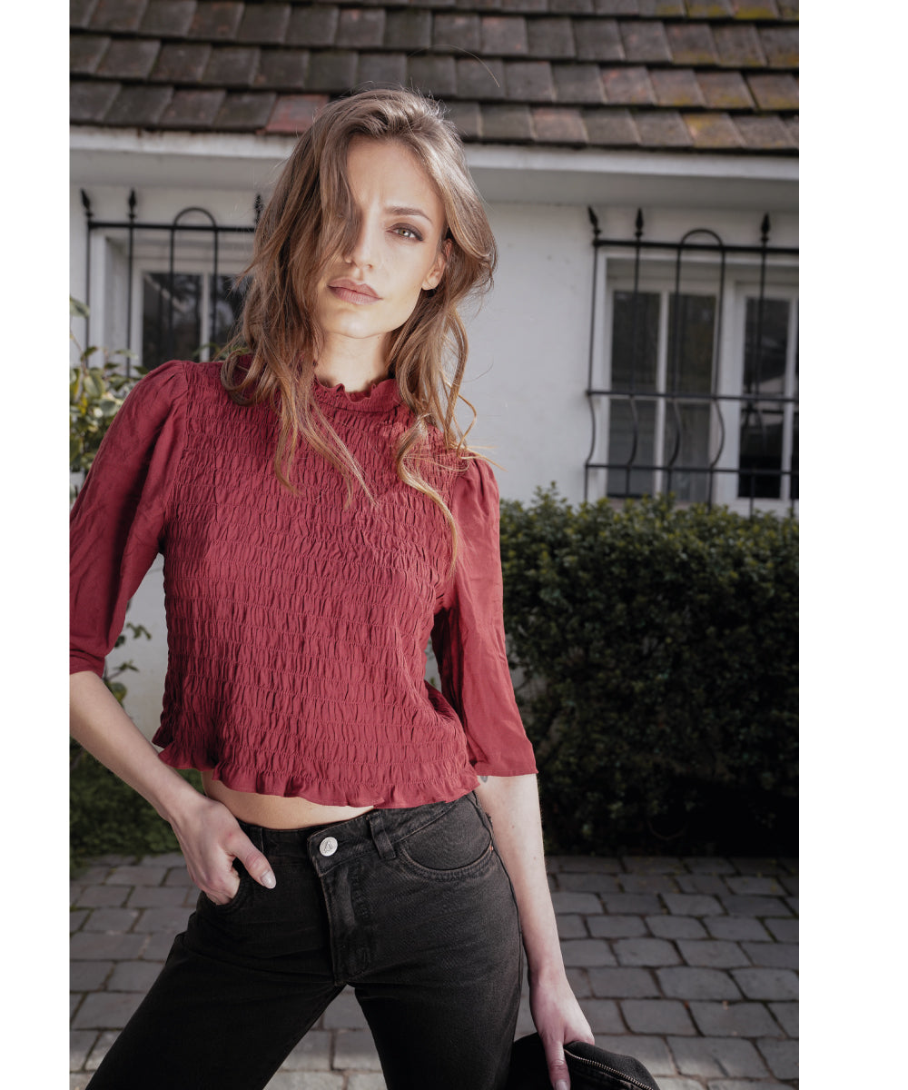 BLUSA PANAL VINO