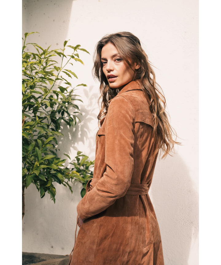 TRENCH GAMUZA COÑAC