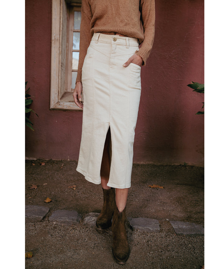 POLLERA JEANS VEGA CRUDO