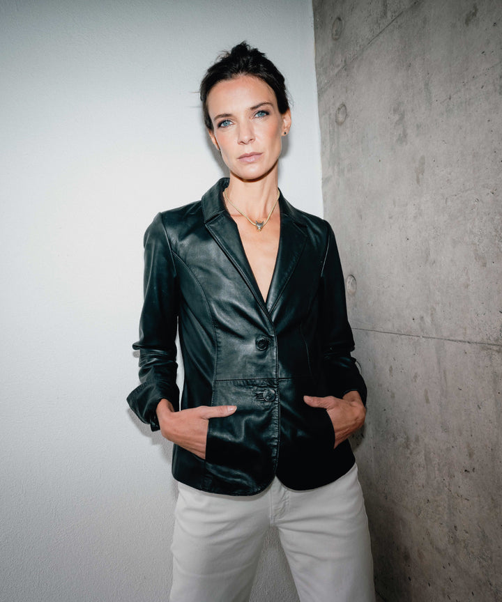 BLAZER AUGUSTA CUERO NEGRO
