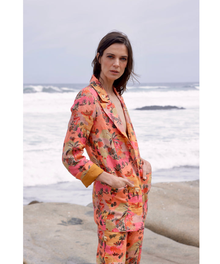 BLAZER NOA LINO PRINT ROSA