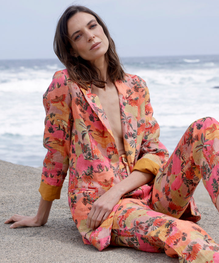 BLAZER NOA LINO PRINT ROSA