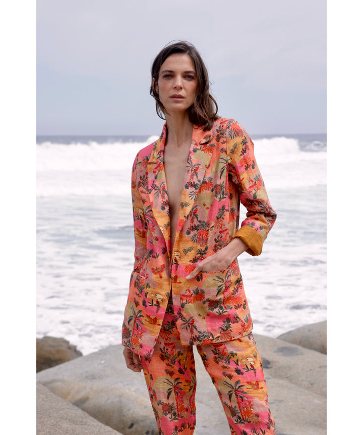BLAZER NOA LINO PRINT ROSA