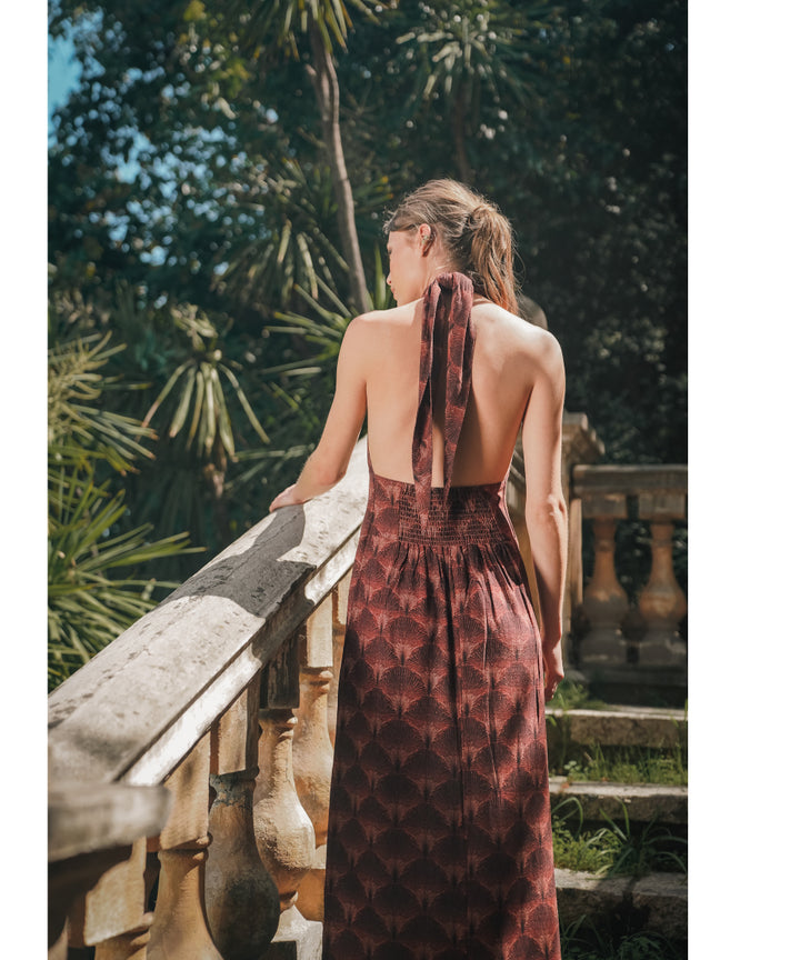 VESTIDO MELISA ESTAMPADO VINO