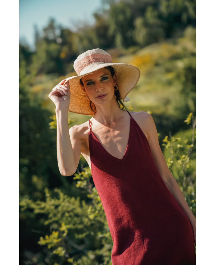 VESTIDO TEJIDO NALCA VINO
