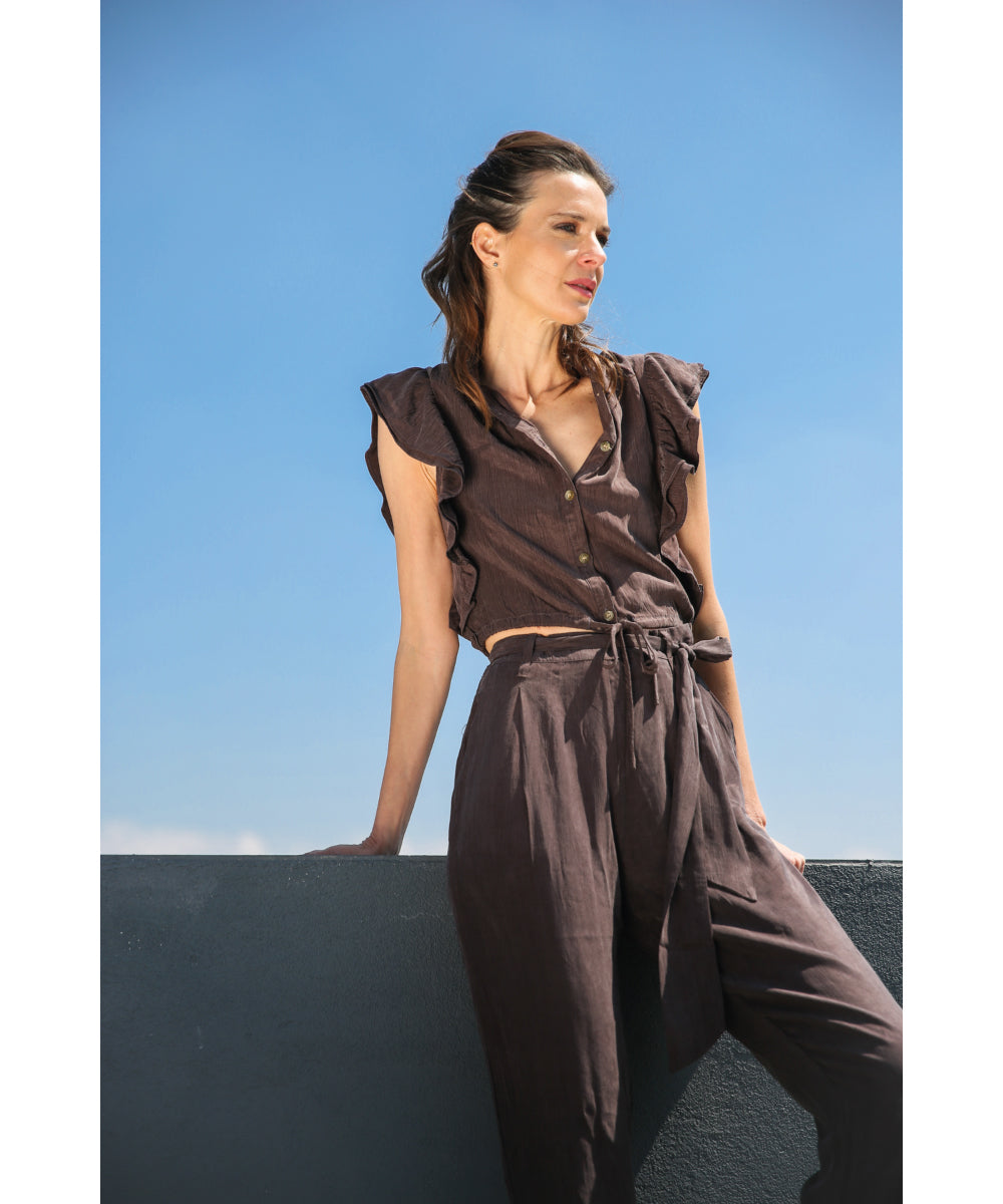BLUSA GALINHAS GRAFITO