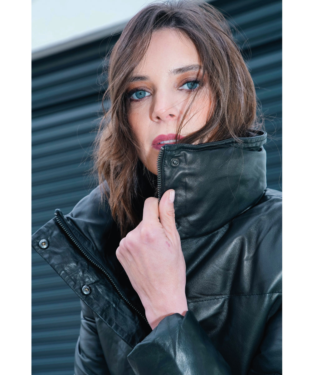 PARKA CUERO LONG MOSS