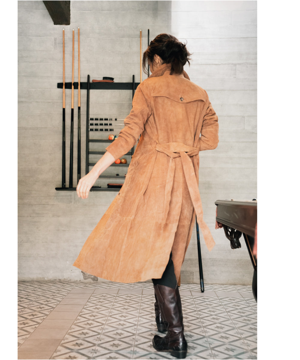 TRENCH GAMUZA COÑAC