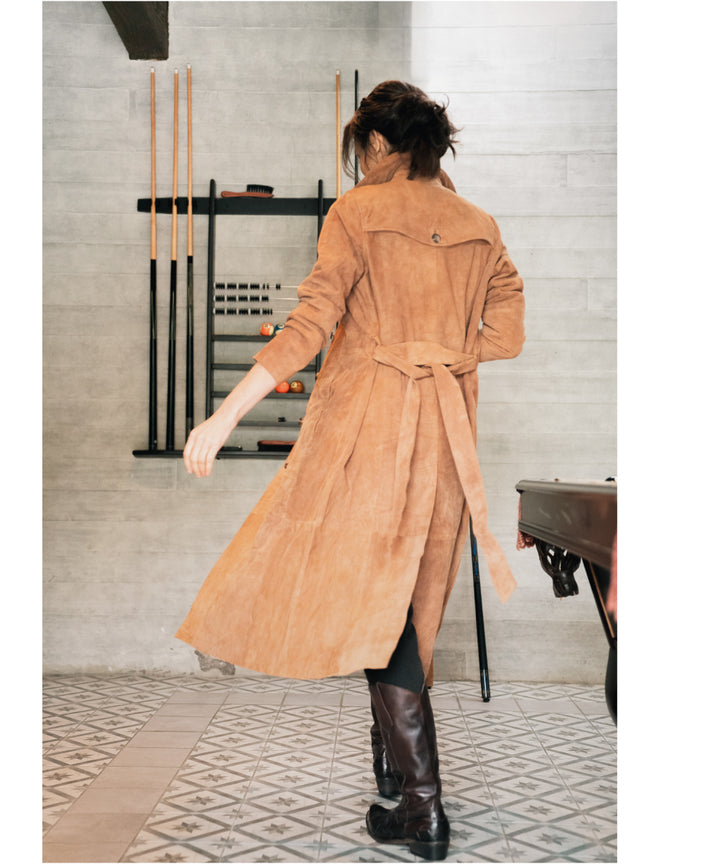 TRENCH GAMUZA COÑAC